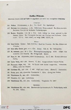 Antike Münzen 8Nr. 251-299)