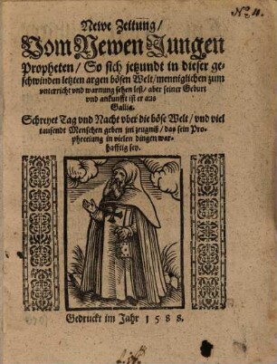 Newe Zeitung, Vom Newen Jungen Propheten ...