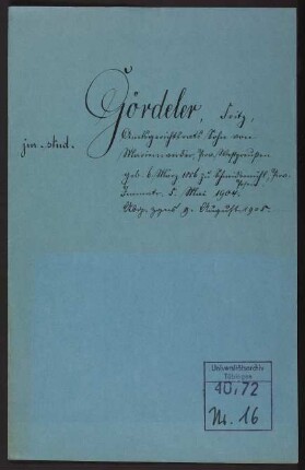 Fritz Gördeler (1886-1945)
