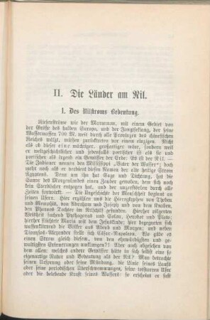 II. Die Länder am Nil.