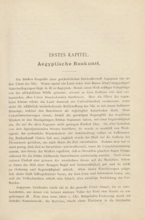 Erstes Kapitel. Aegyptische Baukunst.