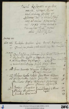 [fol. 188] Rektorat Georg Meyer 1583/84