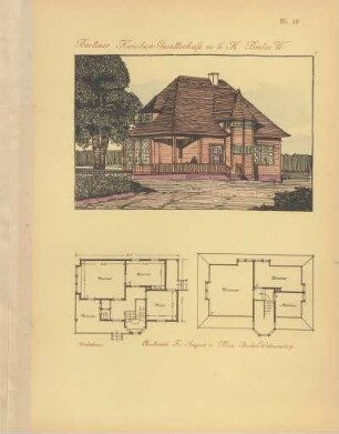 Wohnhaus [Zeichnung] ; [Grundrisse]