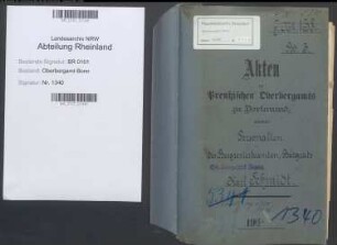 Schmidt; Carl, Bergassessor; Prüfungs- u. Personalakten Band 3
