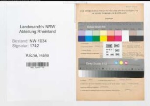 Entnazifizierung Hans Kliche , geb. 01.07.1904 (Oberzahlmeister)