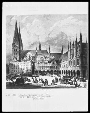 Lübeck, Marktplatz, Ansicht von Süden