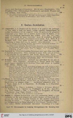 II. Garten-Architektur (Nr. 115 - 139)