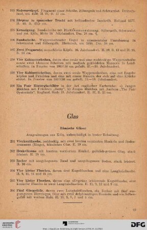Glas (Nr. 201 - 209)