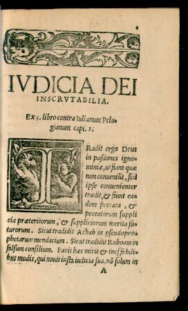 Iudicia Dei Inscrutabilia.