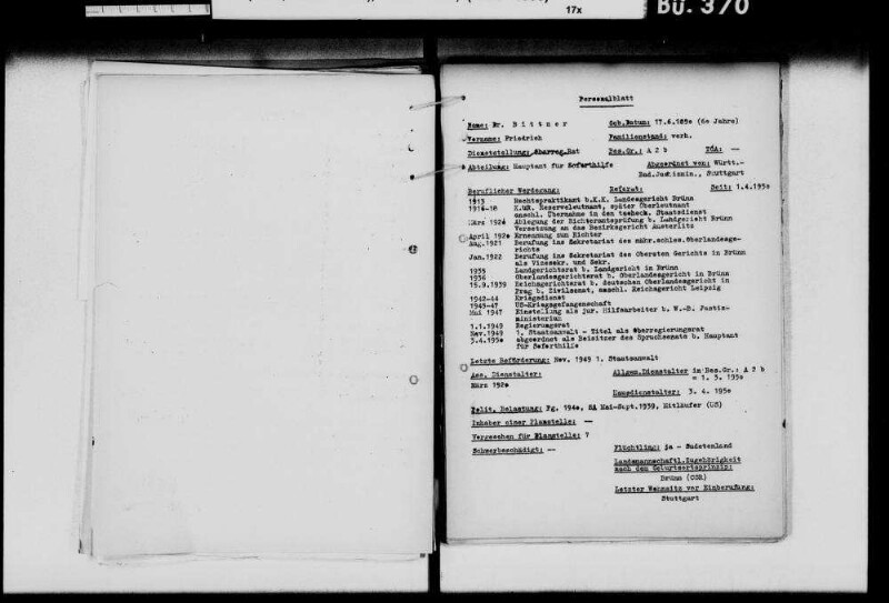 Verschiedene einzelne Rechtsfragen des Lastenausgleichs