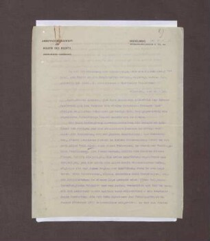 Schreiben von Albrecht Mendelssohn-Bartholdy bzgl. eines Briefs Max Webers an die Redaktion der Frankfurter Zeitung