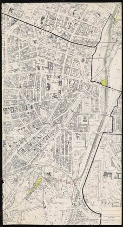 Verbindung Schöneberg - Tempelhof - Kreuzberg, Berlin Schinkelwettbewerb 1986: Übersichtslageplan Variante 4 1:2500