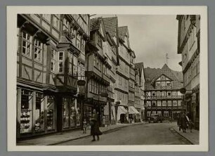 Hann. Münden.Blick in den Lange Straße mit alten Fachwerkhäusern