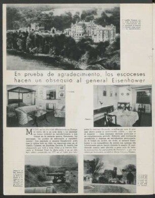 En prueba de agradecimiento, los escoceses hacen un obsequio al general Eisenhower