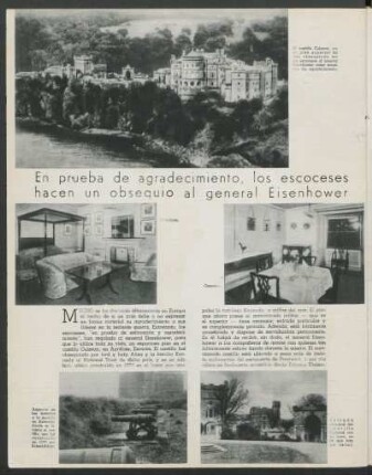 En prueba de agradecimiento, los escoceses hacen un obsequio al general Eisenhower