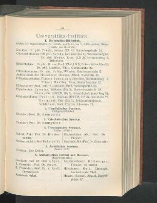 Universitäts-Institute.