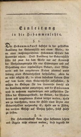 Lehrbuch der Geburtshülfe : zum Unterricht für Hebammen entworfen