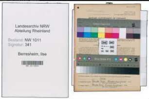 Entnazifizierung Ilse Berresheim , geb. 21.01.1920 (Apothekerin)