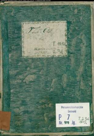 Zivilstandsregister der Munizipalität Südlohn (T 1812 Bd.2). (Gemeinde: Südlohn, Kreis Ahaus)