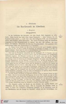 1. Abschnitt: Die Bau-Keramik im Alterthum