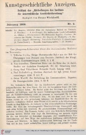 3: Zur jüngsten Literatur über die italienische Malerei im Trecento