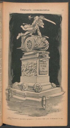 Estatuaria conmemorativa - [Caricatura] : Otro monumento que debía agregarse á los proyectados para conmemorar el año próximo
