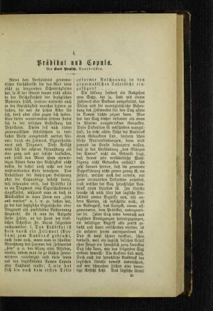 Prädikat und Copula