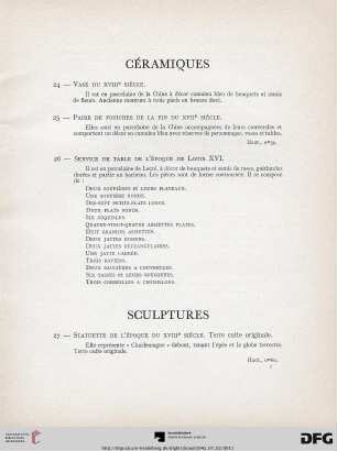Céramiques (Nr. 24-26)