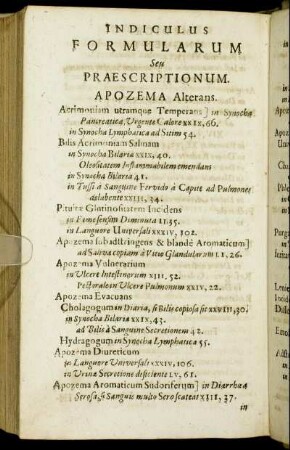 Indiculus Formularum Seu Præscriptionum.