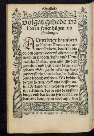 volgen gebede van Heren syner hilgen up standinge.
