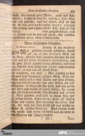 Vom christlichen Glauben.