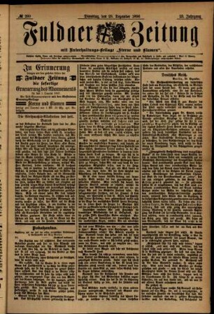 Ausgabe vom Dienstag, den 29. Dezember 1896.