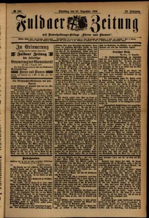Ausgabe vom Dienstag, den 29. Dezember 1896.