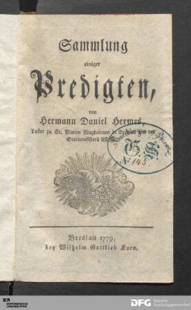 Sammlung einiger Predigten