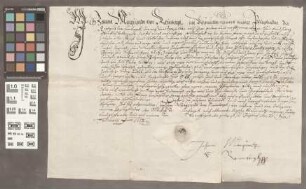 Butzbach: Verkauft Johann Marquardt v. Reinbergk in Vormundschafts Namen seiner Pflegkinder, der Riedesel v. Camberg Herrn Landgraf Philipp zu Hes...