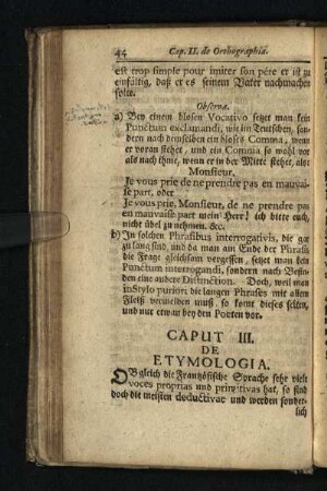 Caput III. De Etymologia