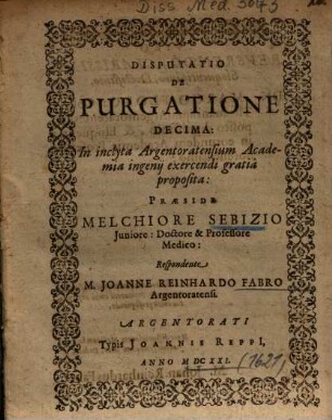 Disputatio De Purgatione ..., 10