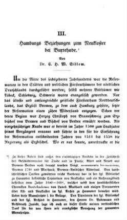 Hamburgs Beziehungen zum Neukloster bei Buxtehude.