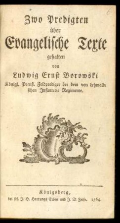 Zwo Predigten über Evangelische Texte
