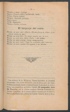 El lenguaje del mate