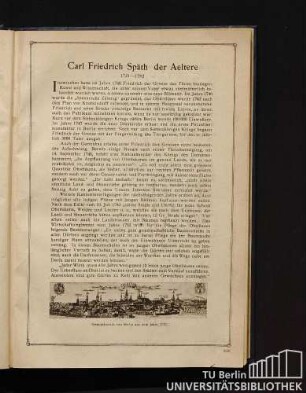 Carl Friedrich Späth der Ältere, 1721 - 1782