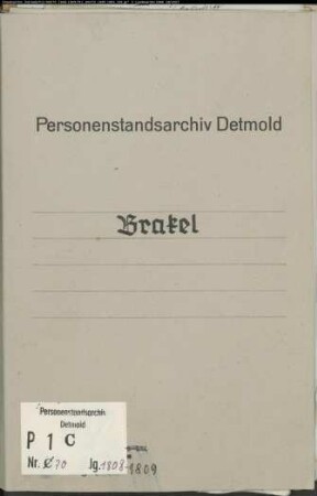 Belegakten zum Heiratsregister der katholischen Gemeinde Brakel, Kreis Höxter (1812-1813)