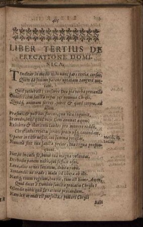 Liber tertius de prcatione Dominica