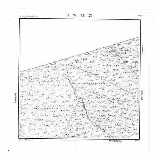 Kartenblatt NW XII 42 Stand 1836