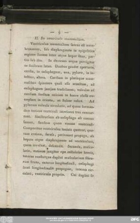 II. De ventriculo mammalium.