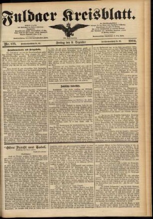 Ausgabe vom Freitag, den 09. Dezember 1904.