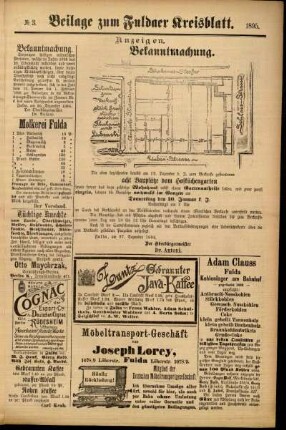 Zweite Ausgabe vom Samstag, den 05. Januar 1895.