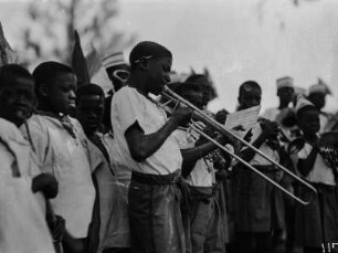 Musikkapelle : Aufnahme einer Musikkapelle, die sich auf einer Farm der Jesuiten befindet.