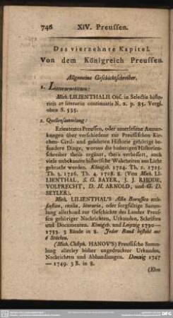 Das vierzehnte Kapitel, Von dem Königreich Preussen