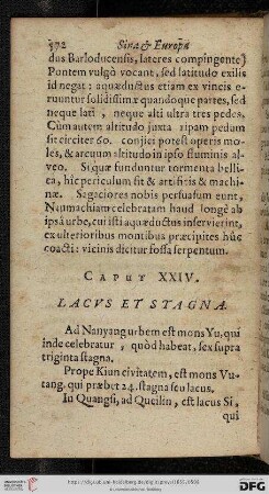 Caput XXIV: Lacus et stagna
